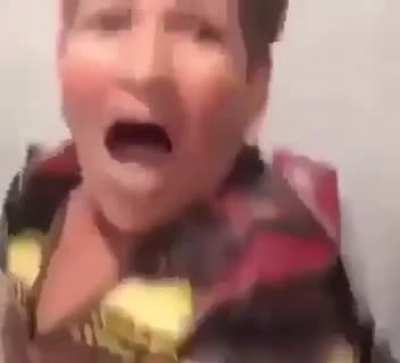 Grandma with the gag reflex