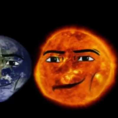 Tierra y sol bailando