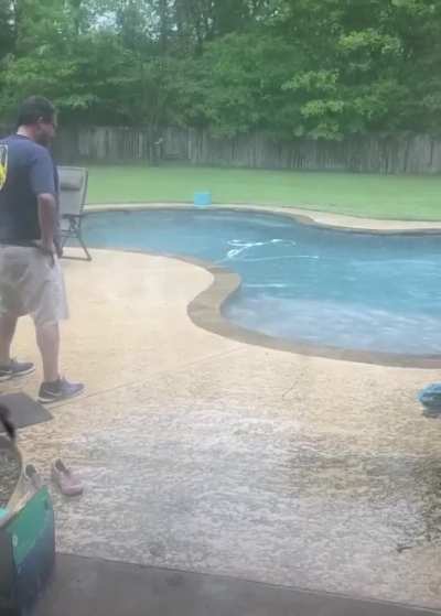 A dad and his duck
