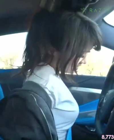 Emi in her new car
