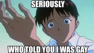 Rei and Asuka bullying Shinji some more