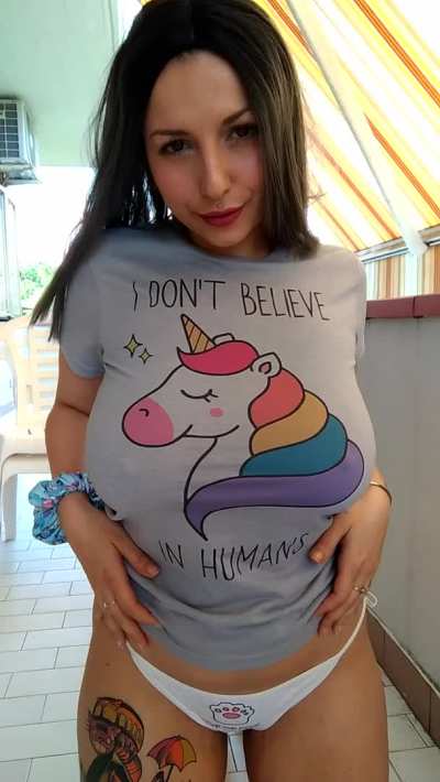 Unicorns may not be real, but my tits are 😜 Another outdoor drop for you! (OC)