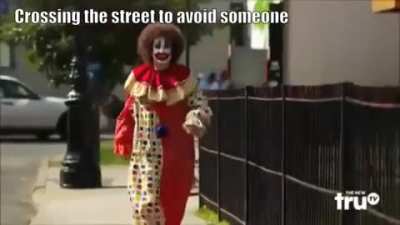 Walking the street when suddenly...