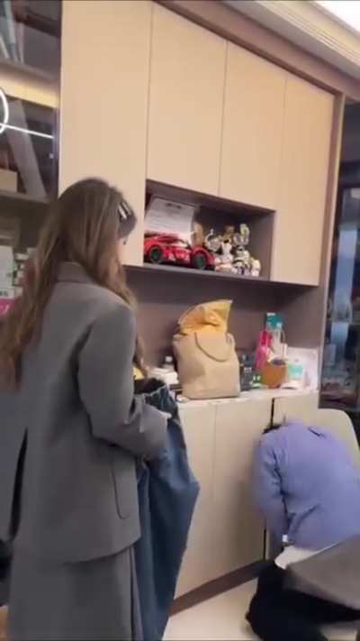 She got him good