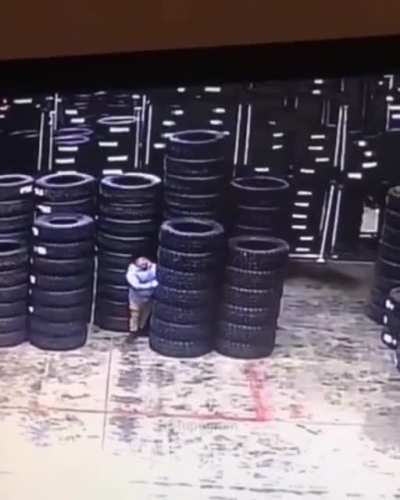 Idiot Nearly Tiring But Having A Goodyear.