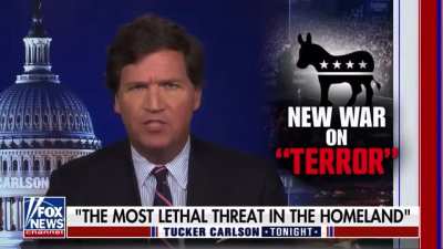 Tucker freaks out, says Criminal White Supremacy 