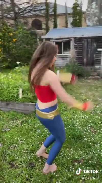 that outfit is gonna rip with the size of her thicc juicy ass,comment what you will do to that ass.