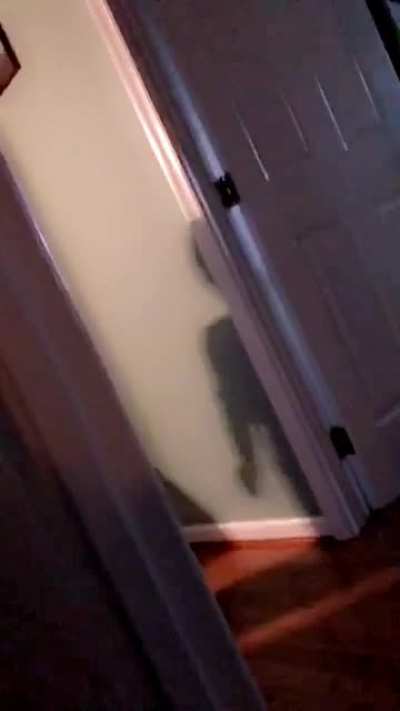 My friend scaring his kid!