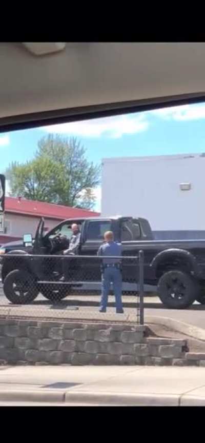 He didn’t comply, he got back in his car, he threatened to kill an officer and wasn’t shot.