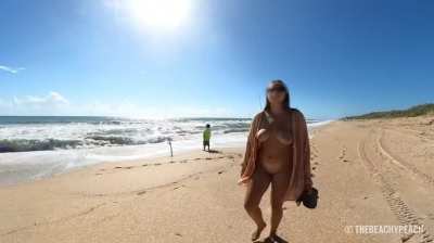 Being a tease on the beach