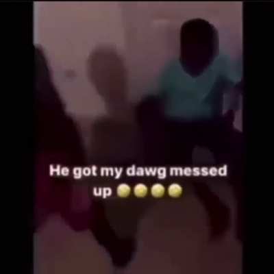 Lil cracka comes out of nowhere with the KO shove