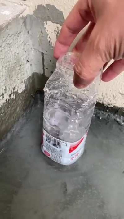 Atmospheric pressure being applied to drain water