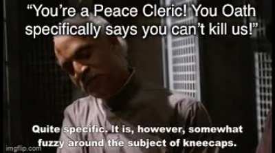 *draws mace with kneecapping intention*