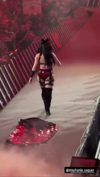 Stephanie making her rumble entrance
