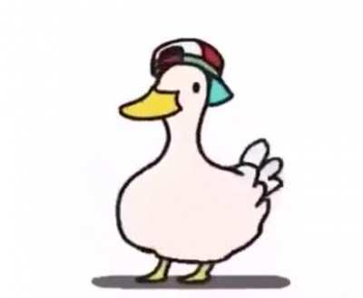 Just a dancing duck
