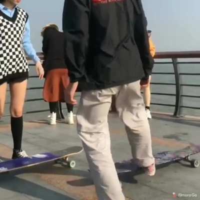 he was a board, she was a girl. can i make it any more obvious?