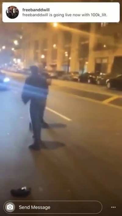 middle of traffic is the best place to fight, of course