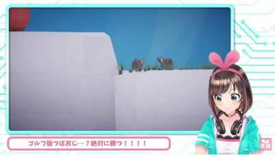Ai-Chan raging and losing her mental sanity to this golf game