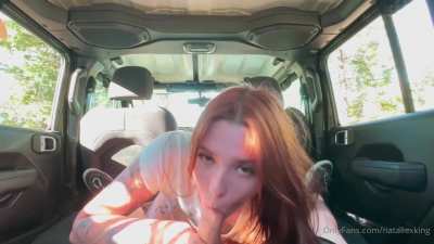 What happens in the back of a van