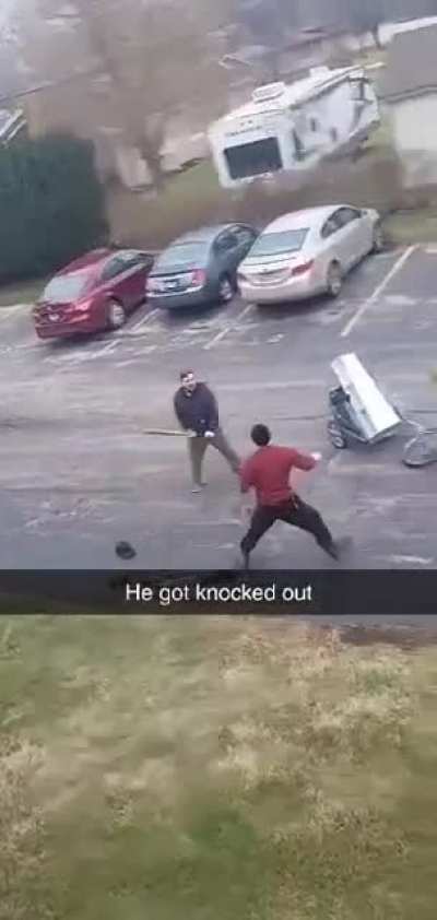 Man, assaults the other guy’s girlfriend, and was threatening with a knife