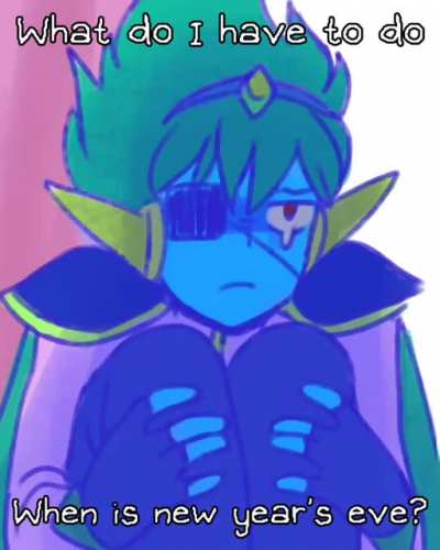 Happy new year! :’) (Credit to Osulan for the sad Space Boyfriend)