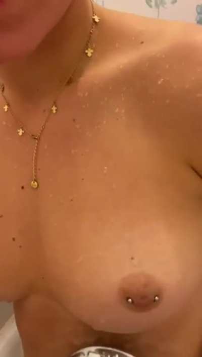 Washing last night’s cum off (f)