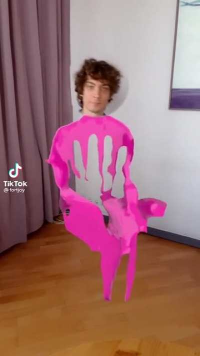A glitchey green screen......