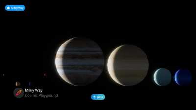 How high could you jump on another planet? (Credit: Milky Way app)
