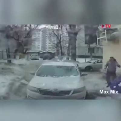 Water expands while freezing