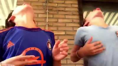 Russian kids try gum challenge