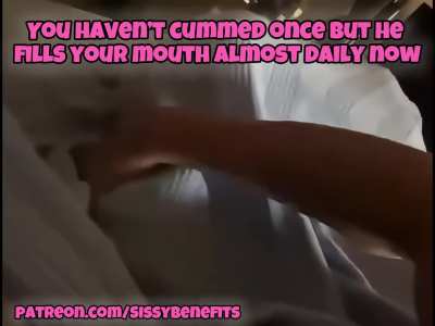You’re both straight… but you’re the only one swallowing