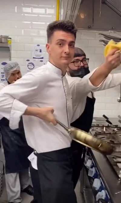 The cook’s face in the back is everything