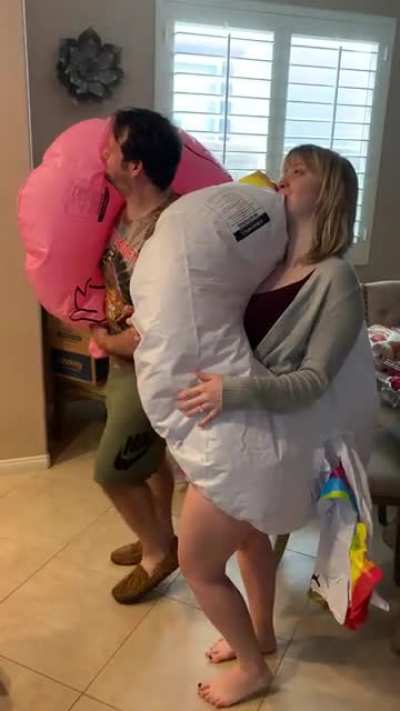 It was taking forever for my friends to blow up these pool toys so I put some music on for them.
