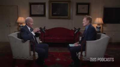 Conan O'Brien talks to President Biden about empathy