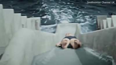 Churchill on the slide