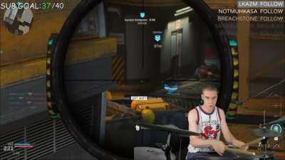 I got a kill on the drums LOL