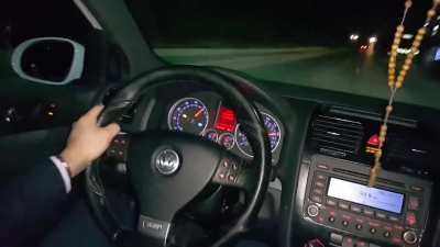 Thinking you are on a race track in a Volkswagen..