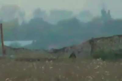 Russian sniper headshot a soldier of the Ukrainian Armed Forces. Unknown location. Nov 2023