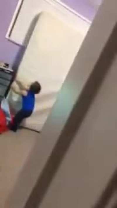 Cut off by the mattress.