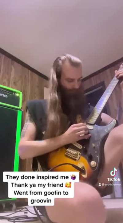 I couldn’t believe how well this dog was singing. Got out my guitar to see if I could learn their melody and realized they have perfect pitch lol. They gave me a song idea.