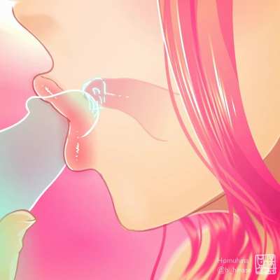 Licking real good