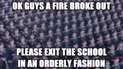 A fire broke out in school