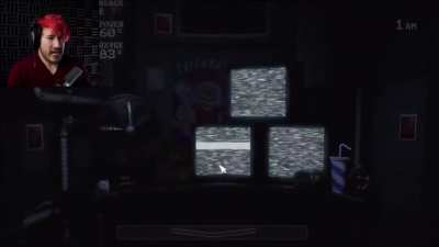 Markiplier playing in Custom Night (FNAF: SL)