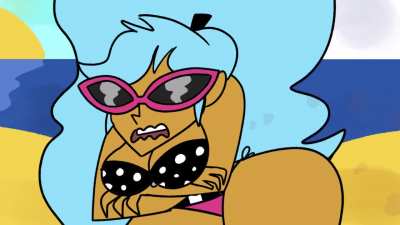 Girl diarrhea beach 