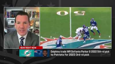 [Rapoport] From NFL Now: This weekend, the #Dolphins traded WR DeVante Parker to the #Patriots… with Parker making clear that’s where he wanted to play.