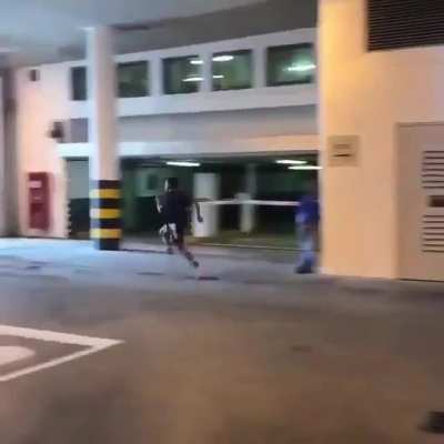 Kanye heading to finish the album 0.1 seconds after the event finished
