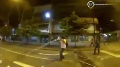 To gas a protest