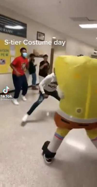 Aw hell naw why spunchbob throwing hands