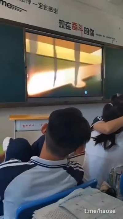 students watch porn-anime in class