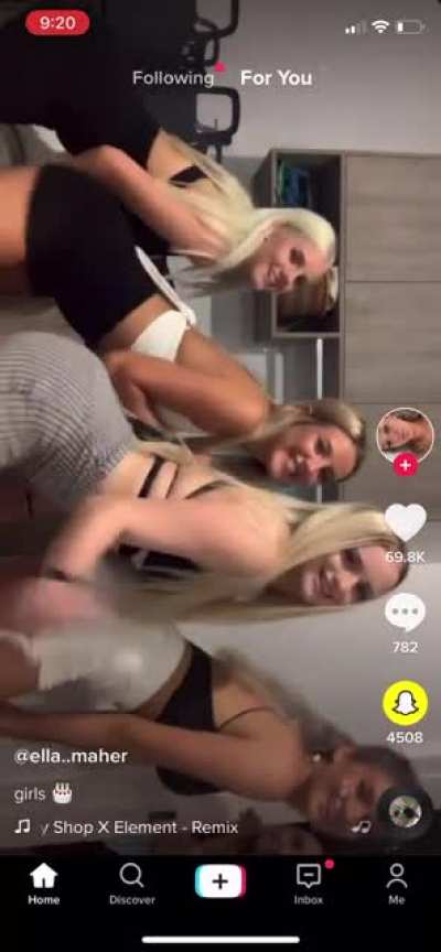 Couldn’t save the vid 🙄🙄 but the chick with white top and black skirt 😳😳
